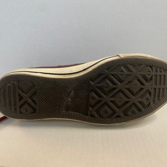 Converse All Star Leather High Top Burgandy Womens Size 7.5 - Picture 11 of 12